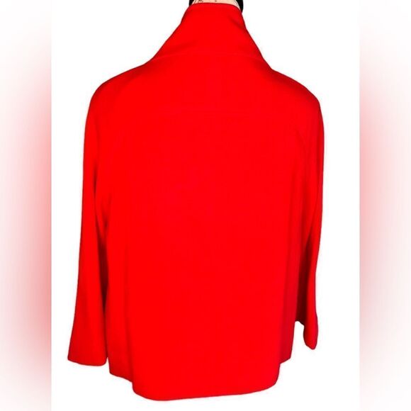 Randy Kemper wool blend red three button jacket NWT size 12 pockets 3/4 Sleeves - Picture 7 of 13